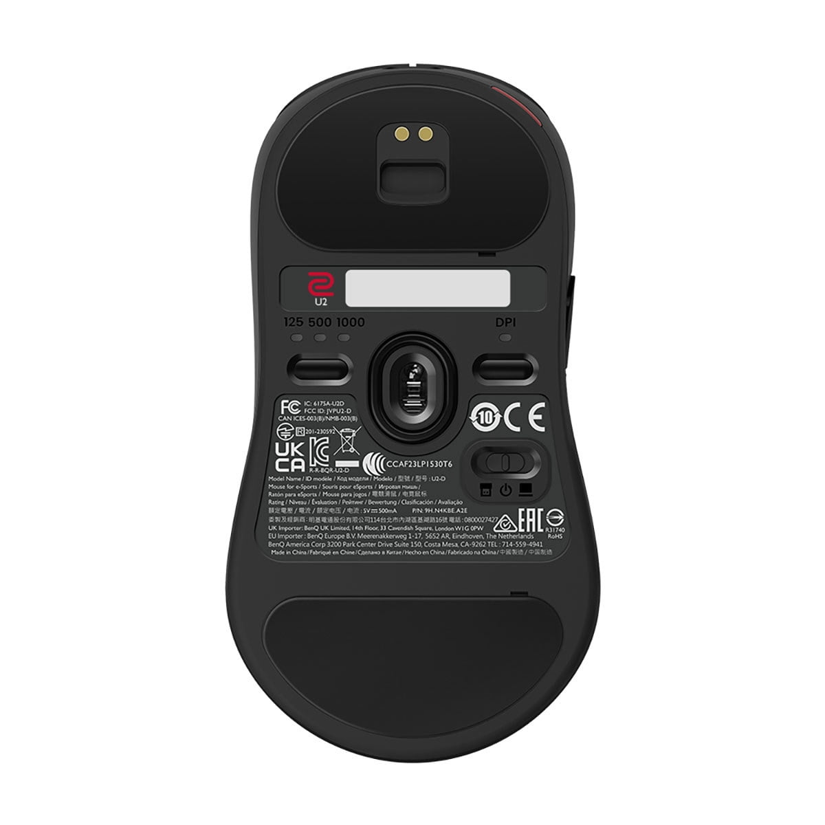BenQ ZOWIE U2 Wireless Gaming Mouse, Black - 9H.N4KBE.A2E