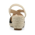 thumbnail image 4 of Journee Womens Ashlee Platform Espadrille Wedge Sandals, Widths Available, 4 of 10