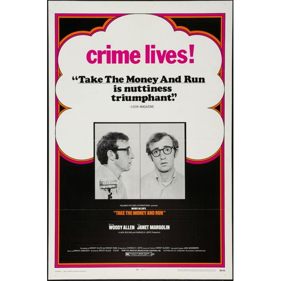 Take The Money And Run Movie Poster Reprint 27inx40in for any room 27x40 #517830 Square Adults Poster Time