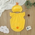 thumbnail image 5 of Siilsaa Baby Girl Romper Baby Girls Ruffle Sleeve Bodysuit Solid Color Onesie Romper Yellow,60, 5 of 9