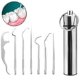 thumbnail image 4 of Juego de bolsa portátil para palillos de dientes de titanio, palillos de dientes reutilizables de acero inoxidable con soporte para picnics y campamentos al aire libre, 4 of 8