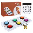 thumbnail image 2 of Zumbador de Respuesta Grabable Botón de Entrenamiento para Perros y Mascotas Enseña a Tu Perro a Hablar Zumbador de Juego Juego de 6 para Comunicación ANGGREK  Otros, 2 of 8