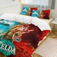 thumbnail image 6 of Cartoon Legend Of Zelda 3-Piece Bed Set Warm and Comfortable Kawaii Bedding Set Cute Soft Bedclothes for Boys Girls Kids 79"x90", 6 of 8