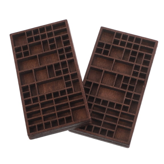 2pcs Wooden Trinket Shelf: Wood Jewelry Display Stand - Jewelry Display Tray For Necklaces And Rock Specimens Artistic Home Decor