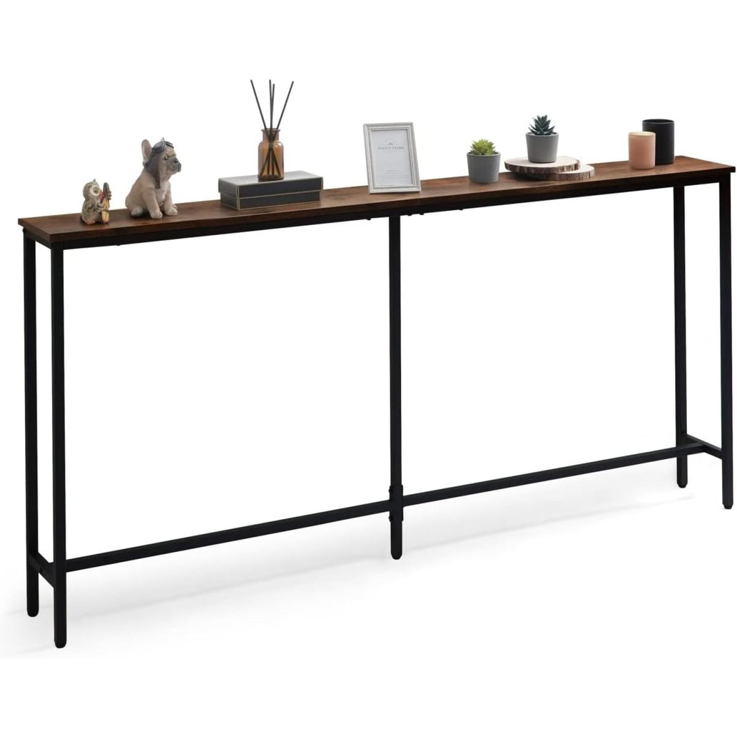 UlaREYoy 63inch Narrow Long Console Table for Entryway, Classic Modern