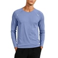 thumbnail image 2 of ZyeKqe Workout Shirts for Men Long Sleeve Crewneck Casual Lightweight Quick Drying Breathable Active Athletic Tops, 2 of 7
