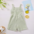 thumbnail image 4 of TAmten Toddler Baby Girl Pink Sleeveless Ruffle Jumpsuit 1T 2T 3T 4T 5T 6T Summer Romper Outfits Short Ruffle Sleeve(Green,18-24 Months), 4 of 4