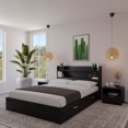 thumbnail image 1 of Nexera Hunter Platform Bed With Headboard And 2 Nightstands, 1 of 9