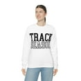 thumbnail image 4 of Track Season Sweatshirt Trendy Track and Field Long Sleeve Shirt White Small, 4 of 8