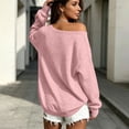 thumbnail image 5 of FAHUOMU Women's Off Shoulder Sweatshirt Long Sleeve Pullover Tops Fall Winter Fashion Oversized Causal Clothes, 5 of 9