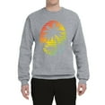 thumbnail image 2 of Tropical Palm Trees Silhouettes with Sunset | Mens Pop Culture Crewneck Graphic Sweatshirt, Heather Grey, X-Large, 2 of 4