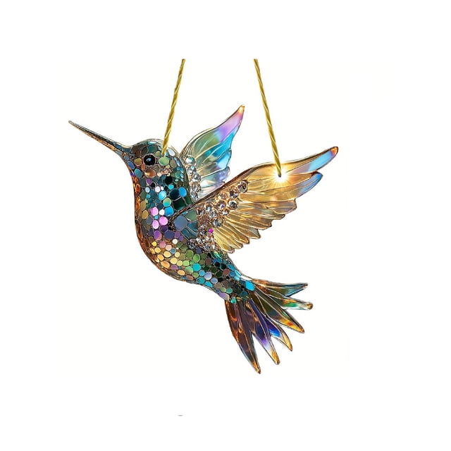 Colibrí Acrílico Sombrilla Colgante Decoración de Pared