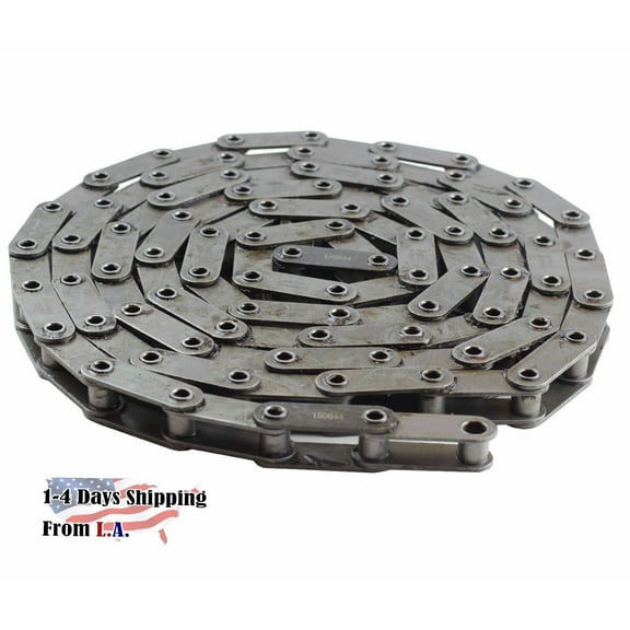 Jeremywell C2060HP Hollow Pin Conveyor Roller Chain 10 Feet with 1 Connecting Link