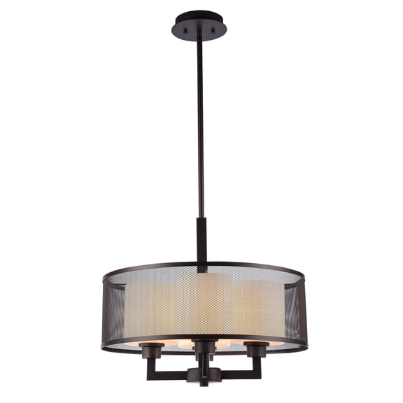 CHLOE Martha Transitional 4 Light Rubbed Bronze Ceiling Pendant 19" Wide