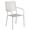 Silver, variant on Bowery Hill Stackable Steel Square Back Patio Dining Side Chair in Black