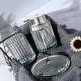 thumbnail image 4 of CERBIOR Bathroom Accessories Set, 4 Pcs Glass Bathroom Accessories Sets Complete w/Soap Dispenser, Soap Dish ,Toothbrush Holder,Tumbler, Bathroom Decor, Gift for Home Apartment, Silver Grey, 4 of 9