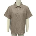 thumbnail image 5 of Business Casual Shirts for Men Classic Collared Short Sleeve Plus Size Loose Fit Mens Golf Shirt, 5 of 5