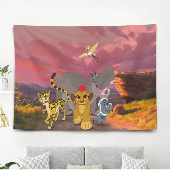 Tapestry for The Lion Guard wall hanging Bedroom Dorm Funny Poster Backgrounds Banner Party Wall Art Decorations Kids Girls Teens Gifts 40×60 inch