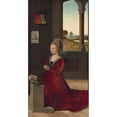 thumbnail image 2 of Petrus Christus 9x14 Gold Ornate Wood Frame and Double Matted Museum Art Print Titled - Portrait of a Female Donor (C. 1455), 2 of 4