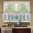 thumbnail image 4 of Yayeee Kitchen Curtains Tier Set of 2 Light Filtering 57"x24" Over Sink Window Panels, Green Deer, 4 of 7