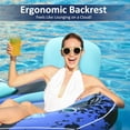 thumbnail image 6 of Inflatable River Tube Float with Backrest & 2 Cup Holders, Heavy-Duty PVC Puncture-Resistent Raft, 91x50 Inch Oversized, Deluxe Pool Tube for Summer Relaxation, 6 of 6