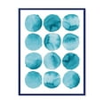 thumbnail image 1 of Designart cercles aigue-marine éléments géométriques bleus ART MURAL À CADRE FLOTTÉ, 1 of 3