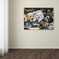 thumbnail image 3 of Trademark Fine Art 'Curious Christmas Pups' Canvas Art by Jenny Newland, 3 of 3