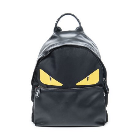 Pre-Owned Fendi Black/Yellow Monster Eyes Backpack Backpack