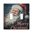 thumbnail image 2 of 3 Gang Light Switch Cover Plate Santa Claus and Starry Sky Wall Plate Decorate Electrical Outlet Cover Plates 4.56”x4.48”, 2 of 8