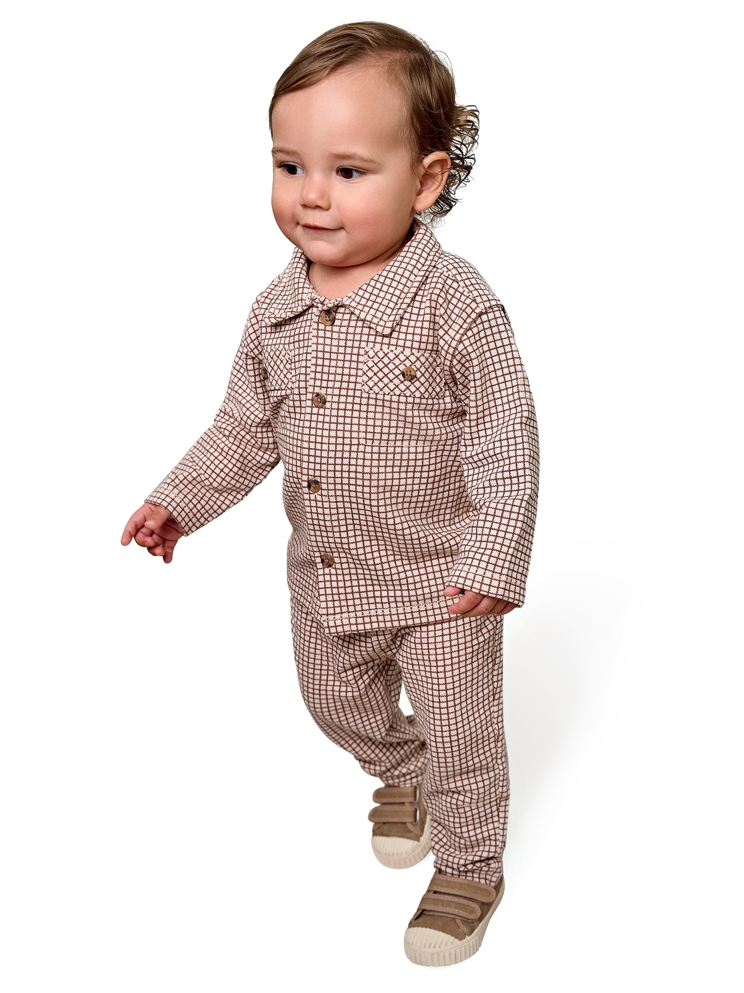 Modern Moments by Gerber Baby Boy Top and Pant Outfit Set, 2-Piece, Sizes 0/3 Months -24 Months