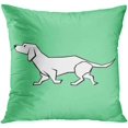 thumbnail image 5 of ECZJNT Set of 4 Pillow Cases Wiener Dachshund Silhouette on Grey Herringbone Pattern Dog Weiner Doxie White Puppy Throw Pillowcase Cover Cushion Case Home Decor 16x16 inch, 5 of 5