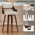 thumbnail image 6 of Dycanpo 26'' Swivel Counter Height Bar Stools Set of 2,Mid-Century Wooden Barstools with Backs for Kitchen Restaurant,Tan, 6 of 8