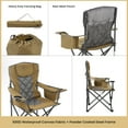 thumbnail image 2 of ARROWHEAD OUTDOOR Portable Folding Camping Quad Chair w/ 6-Can Cooler, Cup & Wine Glass Holders, Heavy-Duty Carrying Bag, Padded Armrests, Headrest & Seat, Supports up to 450lbs, USA-Based Support, 2 of 7