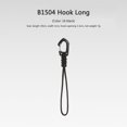 thumbnail image 3 of Llavero De Supervivencia De Paracord Clip de gancho de cordón trenzado de cuerda de paraguas de 7 núcleos para llaves/hombres/mujeres (negro largo), 3 of 7