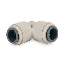 Push-Fit Elbow Fitting, 5/32 in Tube Size, Acetal, Gray, 10 PK