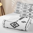 thumbnail image 4 of jejeloiu Minimal Aztec Twin Quilt Set,Geometric Tribal Twin Coverlet Set For Boys,Black White,2-Piece, 4 of 7