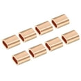 thumbnail image 1 of Unique Bargains 1/8'/3mm Wire Rope Crimping Loop Sleeve Copper Single Oval Hole Cable Crimps, Golden, 10 Pack, 1 of 5