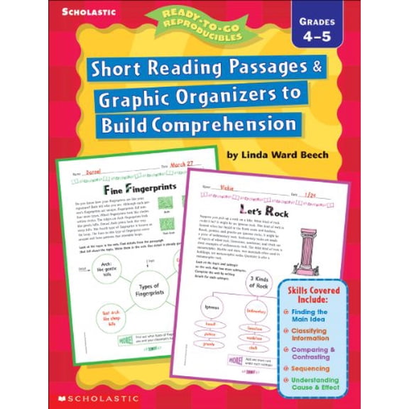 Pre-Owned Short Reading Passages & Graphic Organizers to Build Comprehension: Grades 4 5 -do not use, refreshed as 0-545-23456-5 (Paperback) 0439163579 9780439163576
