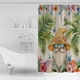 thumbnail image 4 of 72x78 Inch Shower Curtain Ocean Gnomes Bathroom Decor Waterproof Fabric Bathtub Bath Curtains Decorative Coastal Shell Palm Leaf Shell Starfish Extra Long Shower Curtain Set with Hooks, 4 of 6