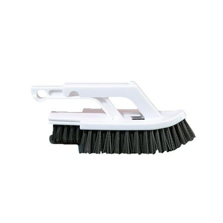 Btomtd Multifunctional Hard Bristle Cleaning Brush for Tile Crevice Floor Bathroom Scrub Brush Floor Combination Brush Cleaner, White