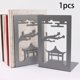 thumbnail image 4 of Sujetalibros de metal Macarena organizador antideslizante para estante de libros Estilo D, 4 of 8