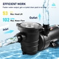thumbnail image 5 of Bomba de piscina VEVOR 2.0HP 115V 1500W, bombas de velocidad única para piscina sobre el suelo, potentes bombas de piscina autocebantes con cesta coladora, 5400 GPH máx. Flujo, Certificación ETL, 5 of 5