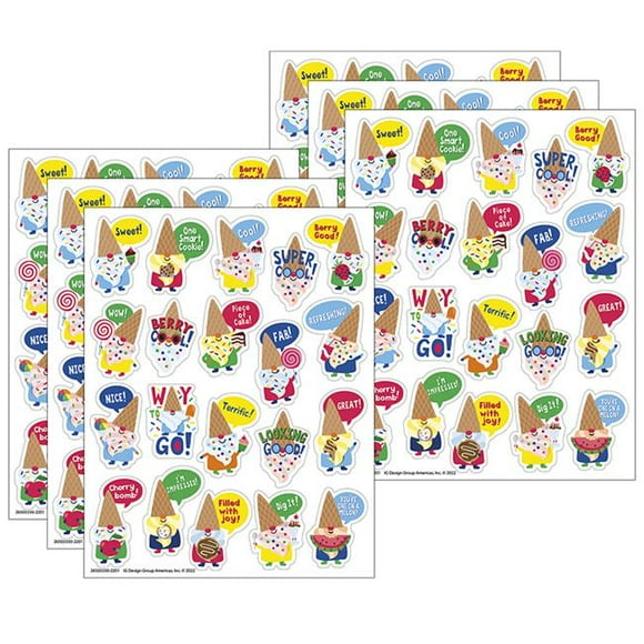 Eureka EU-650333-6 Dessert Gnomes Candy Scented Sticker, Pack of 6