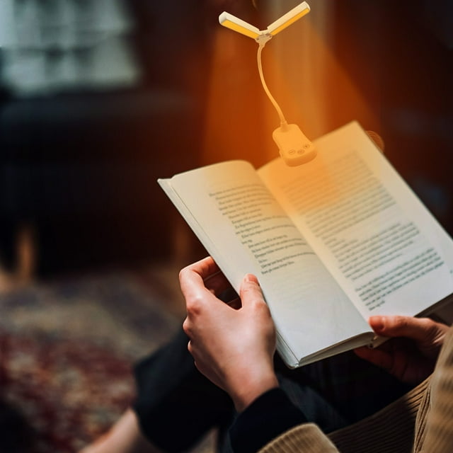 Chmadoxn Night Lights Double Head Charging Small Book Light, Three Button Music Score Light, Eye Protection Clip, Book Light, Reading Light reading lamp