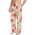thumbnail image 6 of Salouo Strawberry Floral Print Pajama Pants for Men, Lounge Pants Elastic Waistband Casual Men's sleepwear Loungewear Sleep Pajama Pant -Small, 6 of 7