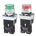 thumbnail image 2 of XB2-BW Interruptor pulsador de metal momentáneo/de reinicio automático de 22 mm con luz LED NO/NC 24 V 220 V 380 V Verde Rojo Amarillo Azul Blanco, 2 of 5