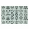 thumbnail image 1 of Mexican Cutting Board, Latin American Day of Dead Skull Designs with Floral Inspirations Celebration, Decorative Tempered Glass Cutting and Serving Board, Small Size, Black White, by Ambesonne, 1 of 1