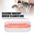 thumbnail image 3 of Caja De Alfombrilla Limpiadora De Brochas De Maquillaje De Silicona 3 En 1, Organizador De Herramientas De Limpieza De Brochas Cosméticas Con 8 Brochas, Diseño Elegante Para, 3 of 7