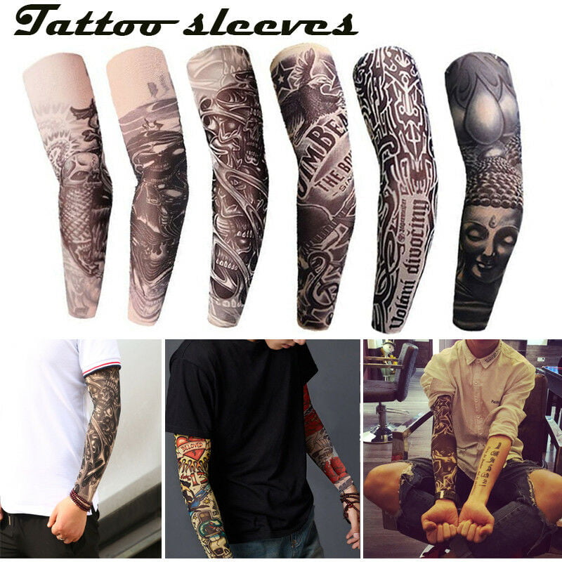 Protection Unisex Tattoo Arm Sleeves  Cycling Sports  Long Sleeves Arm Warmer