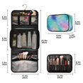 thumbnail image 2 of 3-Piece Travel Toiletry Bag Set, Hanging Wash Bag with Makeup Bag & Brush Case,Waterproof Cosmetic Organizer for Travel, Gym & Home Dreamy Pastel Splatter Design, 2 of 10